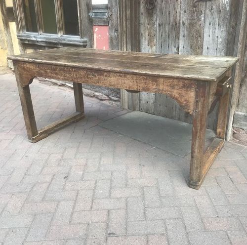 18thc Oak Tavern Table with Shove a Penny Game