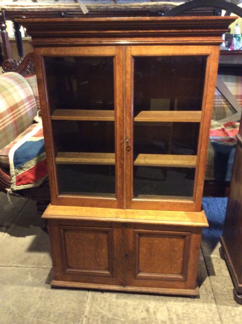 19thc Oak Table Top Bookcase