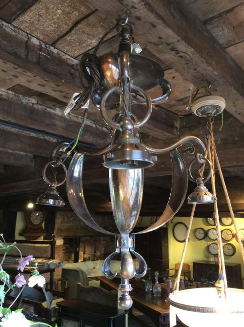 Arts & Crafts  Copper Chandelier 
