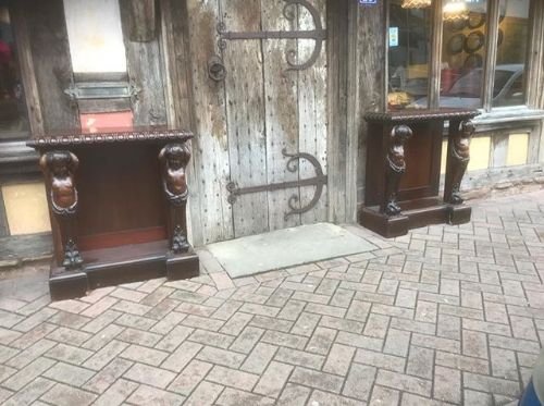 Pair of 19thc Walnut Side Tables