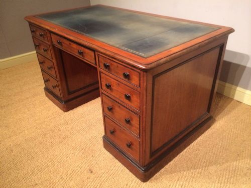 19thc Walnut and Ebony Desk