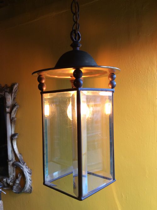 Arts & Crafts Lutyens Style Brass Lantern