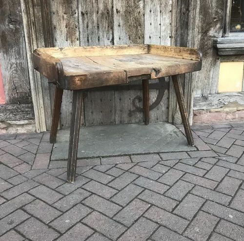 Early 19thc Sycamore Primitive Table/work Bench