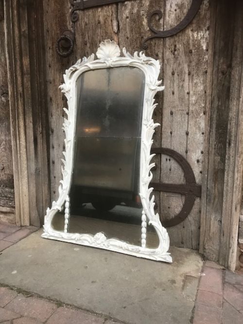 18thc Overmantle Painted Mirror
