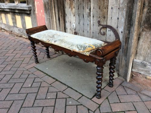 19thc Oak Window Seat