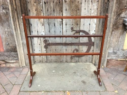 19thc Mahogany Campaingn Towel Rail