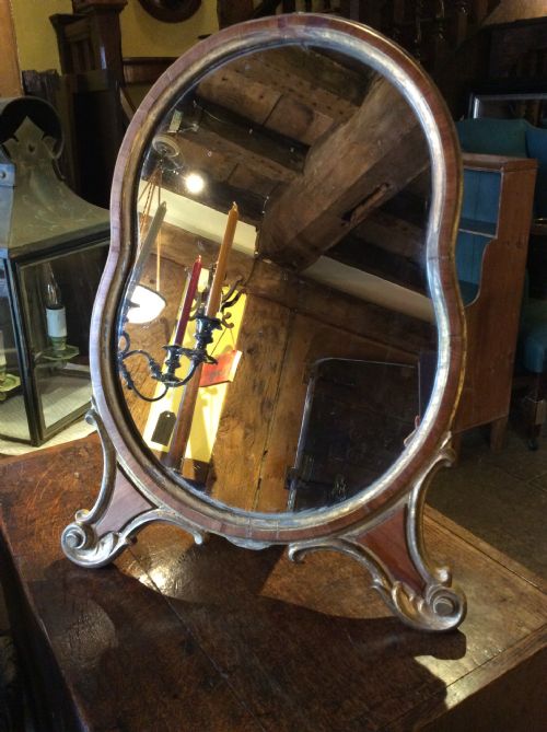 Mid 19thc Kingwood & Parcel Gilt Dressing Table Mirror