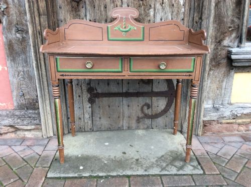 19thc Painted Pine Washstand