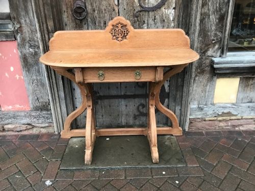 Reformed Gothic Bleached Oak Console Table