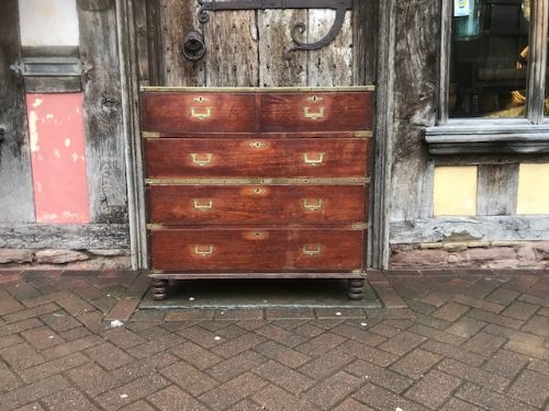 19thc Teak Military Chest