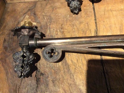 PAIR OF VICTORIAN WALL LIGHT BRACKETS - ADDITIONAL PHOTO 2
