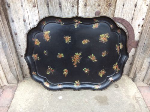 19thc Jennens & Bettridge Large Papier Mâché Tray