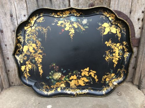 19thc Jennens & Bettridge Large Papier Mâché Tray