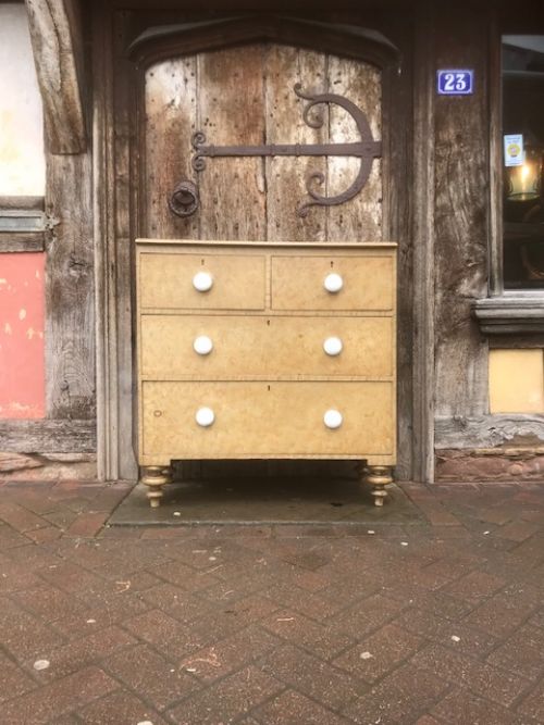 A 19thc Simulated Birdseye Maple Country House Chest of Drawers