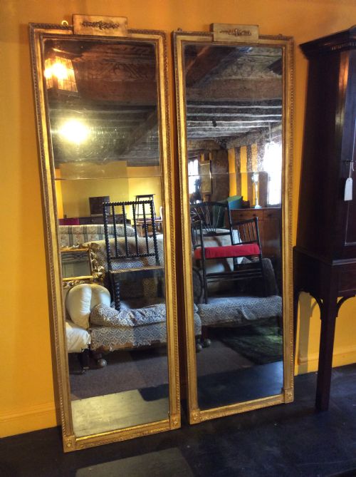 A Pair of 19thc Piers Mirrors