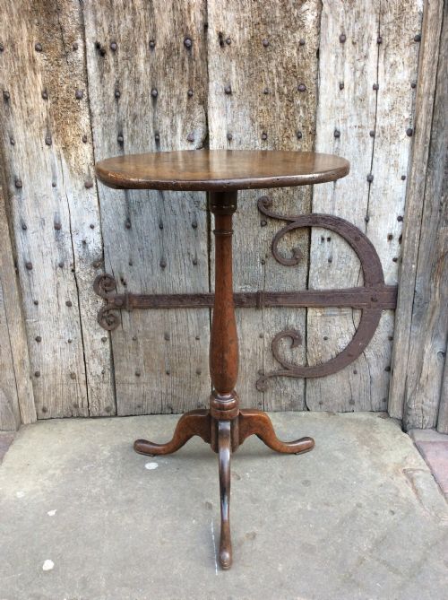 18thc Oak Tripod Table