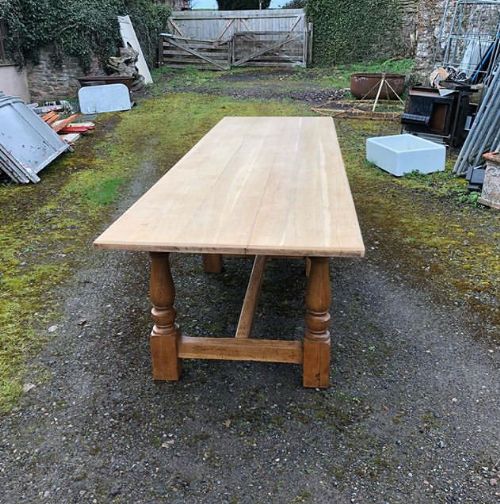 Light Oak 10ft Long Refectory Table