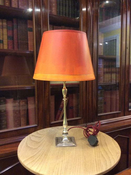 An Early 20thc Silver Plated Lamp