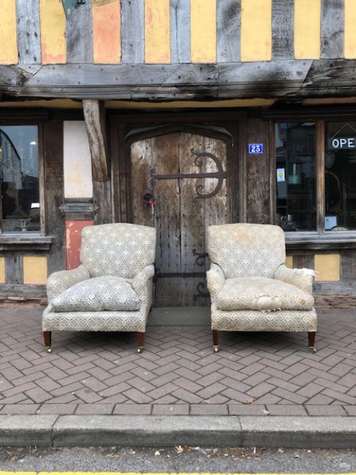 A Pair of Deep Seated Grafton Howard & Sons Armchairs