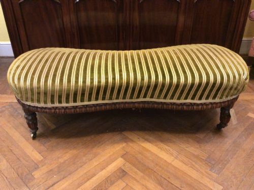 19thc Rosewood Anglo-indian Kidney Shaped Stool