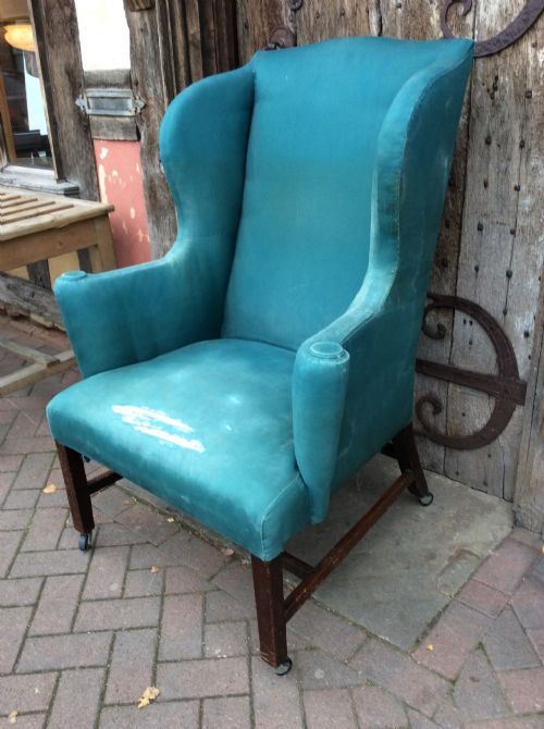 18thc Mahogany Wing Armchair