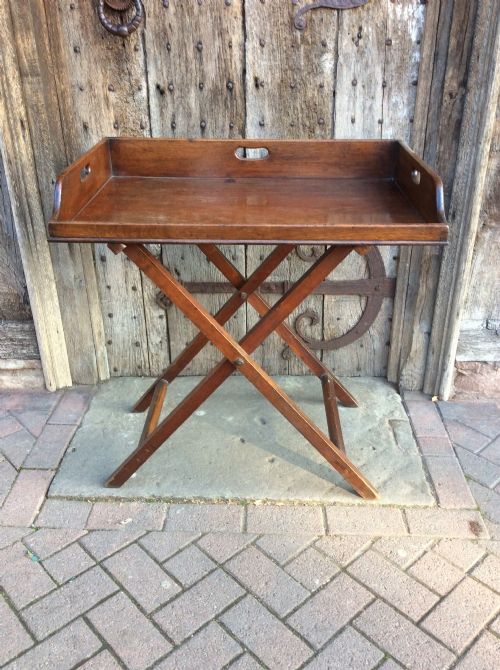 18thc Mahogany Butlers Tray with Stand