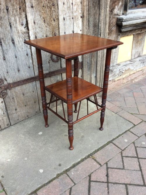 19thc English Walnut E W Godwin Style  Lamp Table