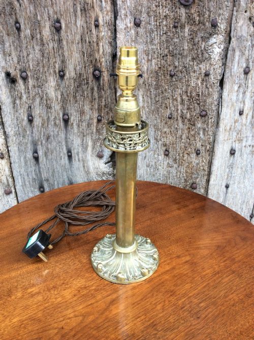 A 19thc Palmer & Co Brass Table Lamp