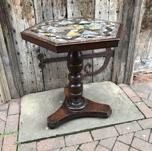 A 19thc Oak Hexagonal Table