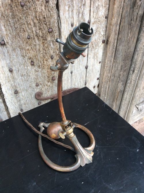 A Benson Arts and Craft Brass Table Lamp