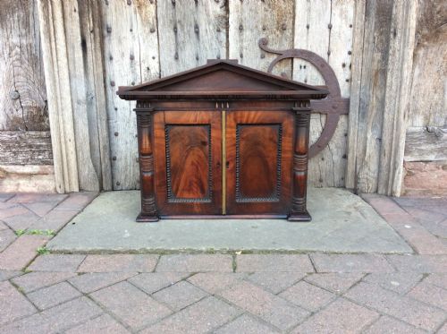 An Early 19thc Architectural Mahogany Wall Cabinet