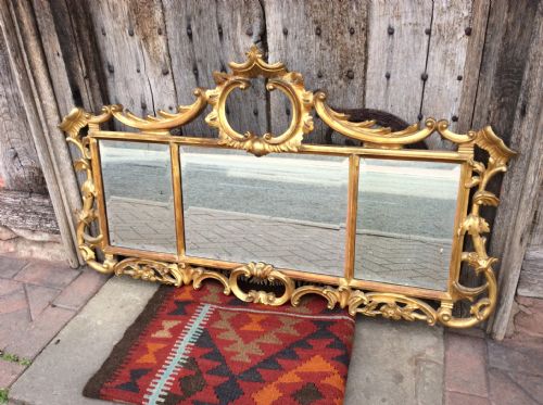 A 3 Section  Gilded Mirror