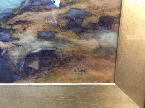 fig 2. Signed and dated Watercolour by British painter William Joseph Wadham