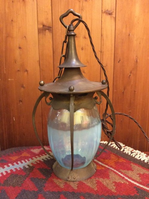 An Arts & Crafts Copper and Brass Lantern