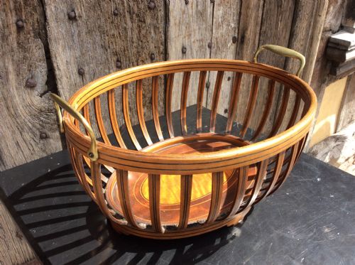 An Edwardian Mahogany Bread Basket