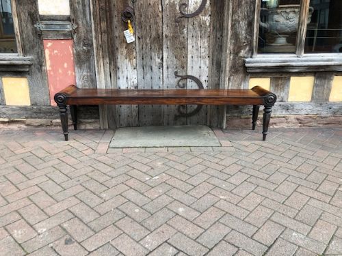 A 19thc Mahogany Hall Bench