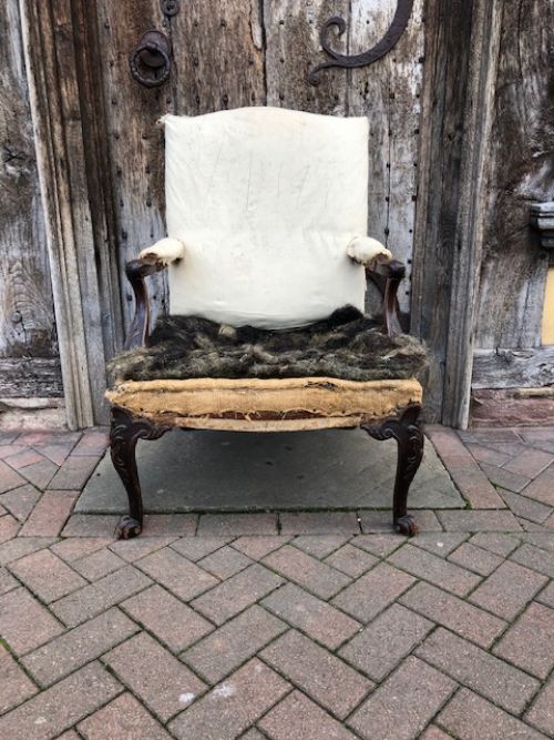 An 18thc Mahogany Gainsborough Armchair