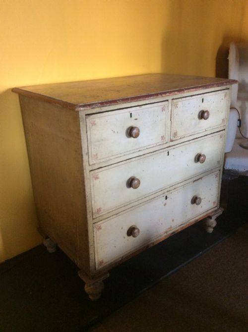 A 19thc Painted Pine Chest of Drawers