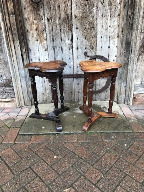 A Matched Pair of Oak Tables in the Elizabethan Style
