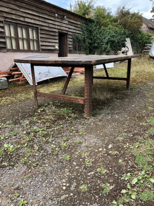 A Large 4 Plank Elm Top Table C.1900