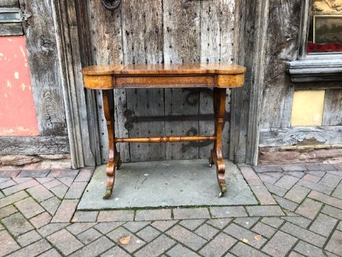 A 19thc Burr Elm Games Table