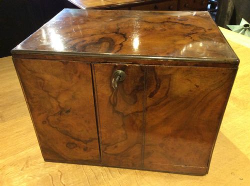 A 19thc Walnut Humidor