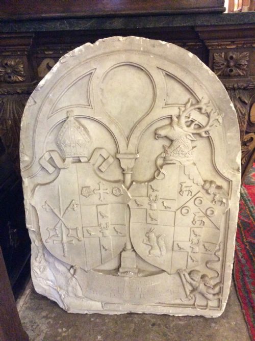A 19thc Plaster Relief of a Coat of Arms