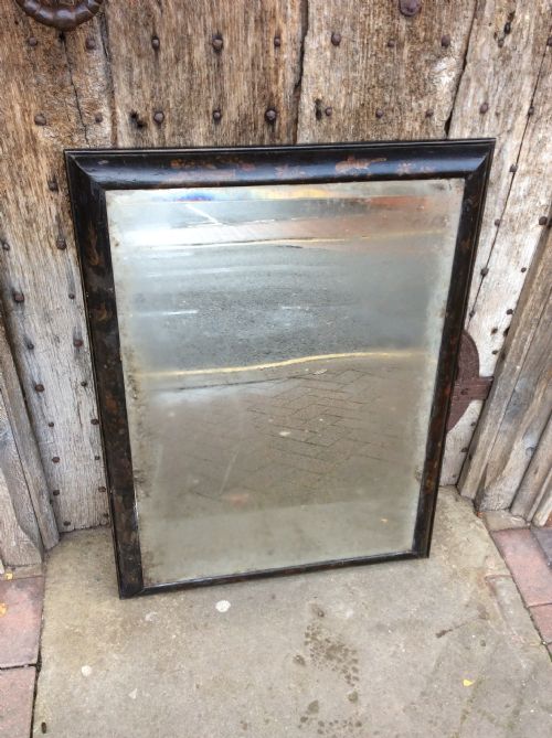 An 18thc Black Lacquered Chinoiserie Mirror