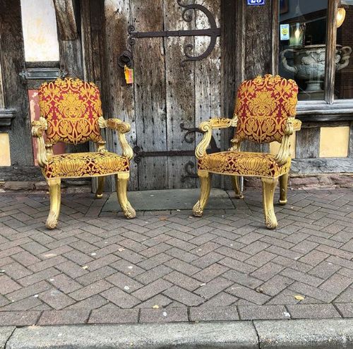 A Pair of 19thc Armchairs Attributed to Gillows