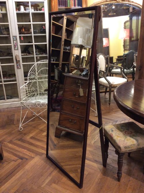 A Free Standing Mahogany Mirror