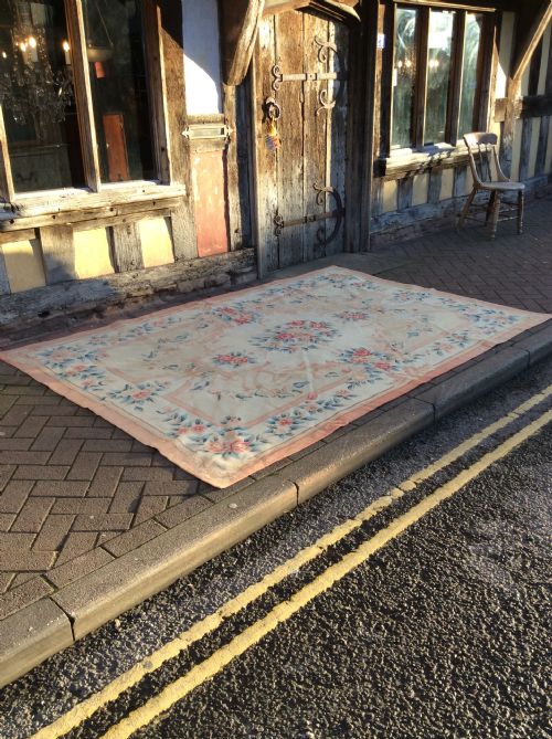 A French Handmade Tapestry Wool Rug.