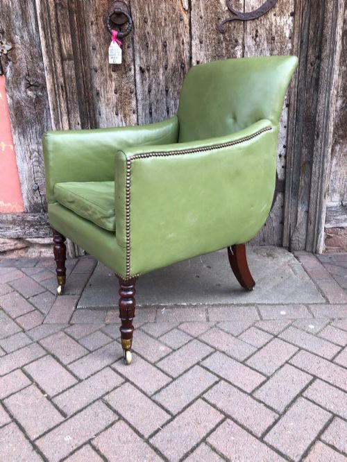 A Regency Mahogany Library Chair