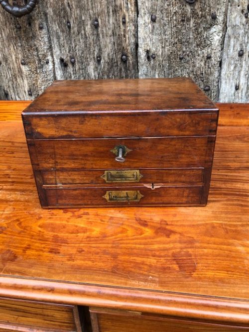A 19thc Mahogany Campaign Apothecary Box