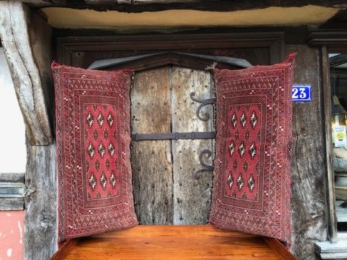Pair of 19thc  Ottoman Floor Cushions